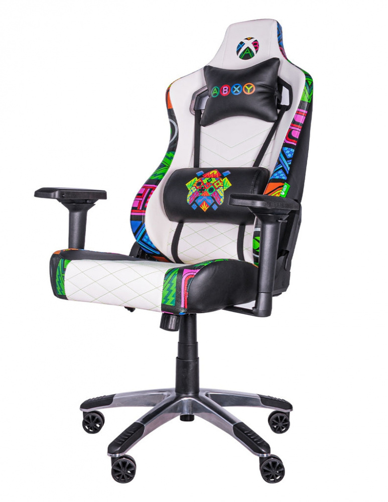 TechZone Silla Gamer Elite Xbox, hasta 120kg, Blanco/Negro