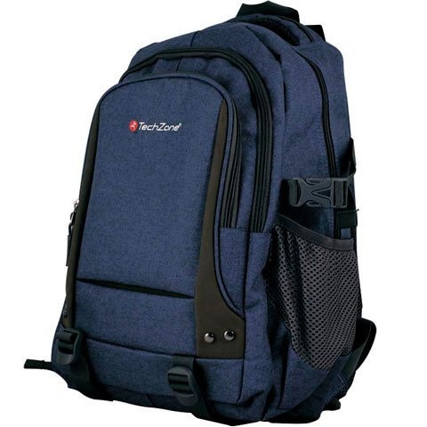 Techzone Mochila de Poliéster  TZ16LBPA para Laptop 15.6", Azul