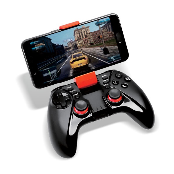 TechZone Gamepad TZ18BTC01, Inalámbrico, Bluetooth, Negro