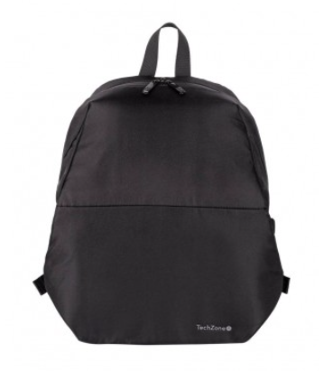 TechZone Mochila Lite de Poliéster para Laptop 15.6", Negro