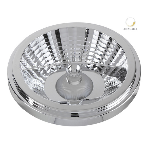 Tecnolite Foco Regulable LED Capela, Luz Suave/Cálida, Base G53, 10W, 800 Lúmenes, Plata - Requiere Transformador