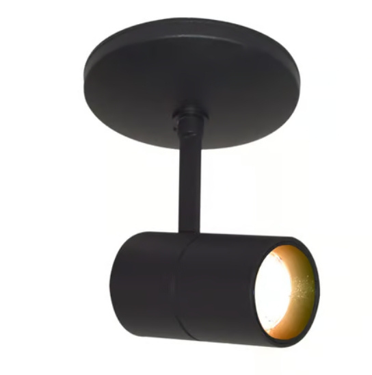 Tecnolite Lámpara LED Spot para Techo Riel, Interiores, Luz Suave Cálida, 7.5W, 500 Lúmenes, Negro, para Casa