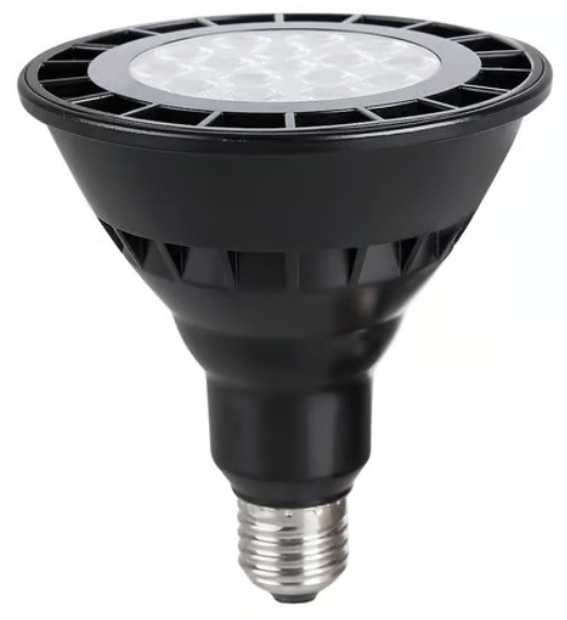 Tecnolite Foco LED, Luz Ambar, Base E27, 16W, Negro