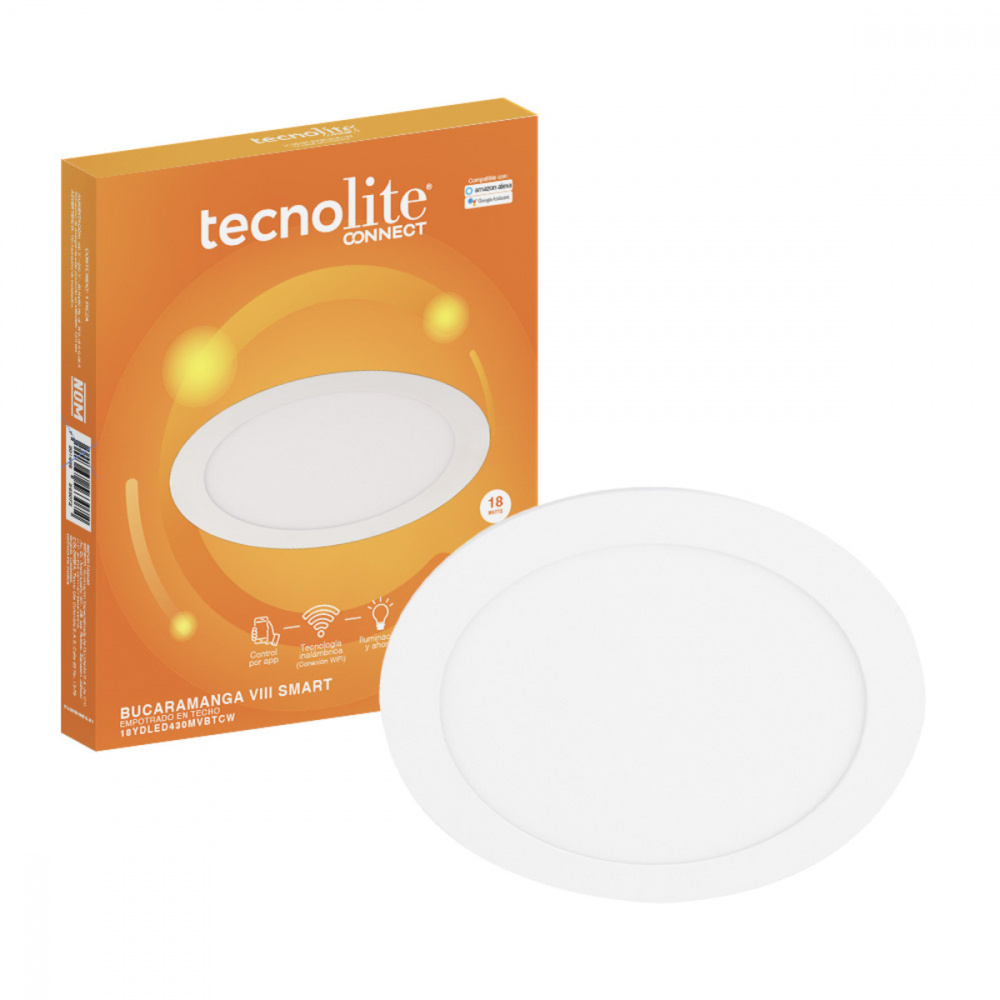 Tecnolite Lámpara LED Inteligente Bucaramanga VIII, 18YDLED430MVBTCW
