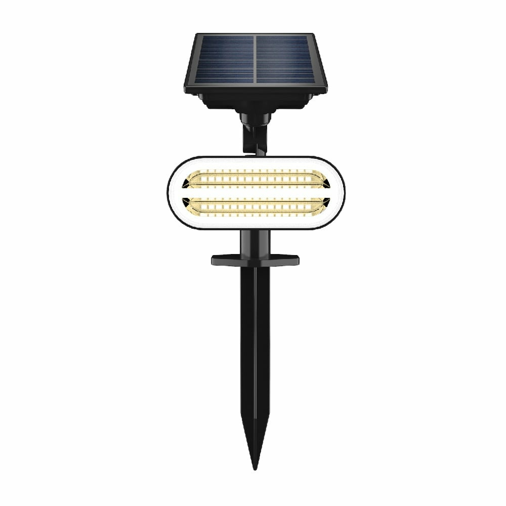 Tecnolite Lámpara Solar LED con Estaca Zolbene III, Exteriores, Luz Cálida Brillante, 1.6W, 130 Lúmenes, Negro
