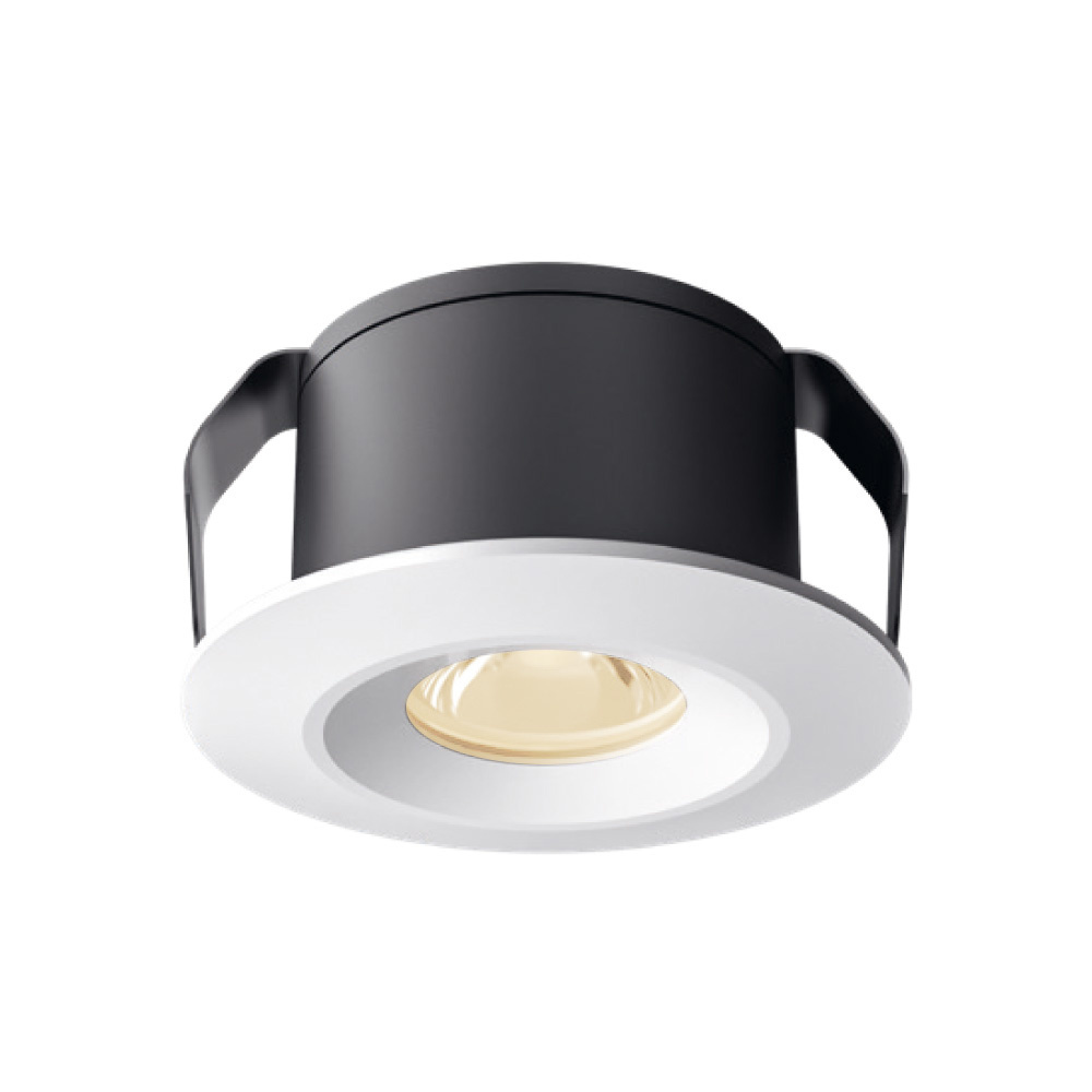 Tecnolite Lámpara Downlight LED para Techo Empotrable Foramen l, Interiores, Luz Suave Cálida, 1W, 65 Lúmenes, IRC 95, Negro/Blanco, para Casa