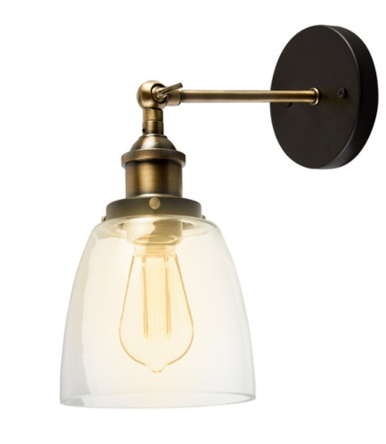 Tecnolite Lámpara para Pared Maia I, Interiores, hasta 8.5W, Base E27, Negro/Blanco, para Casa - No Incluye Foco