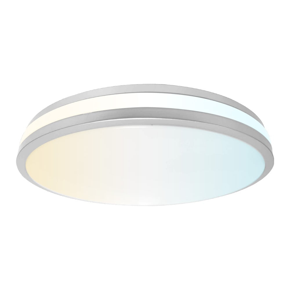 Tecnolite Lámpara LED Plafón para Sobreponer Cocibola I, Interiores, Luz Blanca, 24W, 1200 Lúmenes,   Plata/Blanco, para Casa