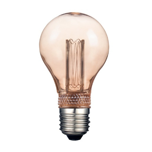 Tecnolite Foco Vintage LED A19, Luz Ámbar, Base E27, 2.3W, 60 Lúmenes, Ámbar, Equivale a un Foco Tradicional de 25W