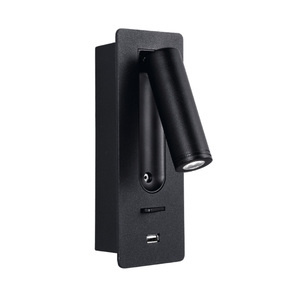 Tecnolite Lámpara de Lectura LED para Pared Lectio, Interiores, Luz Cálida, 3.5W, 160 Lúmenes, Negro, para Casa