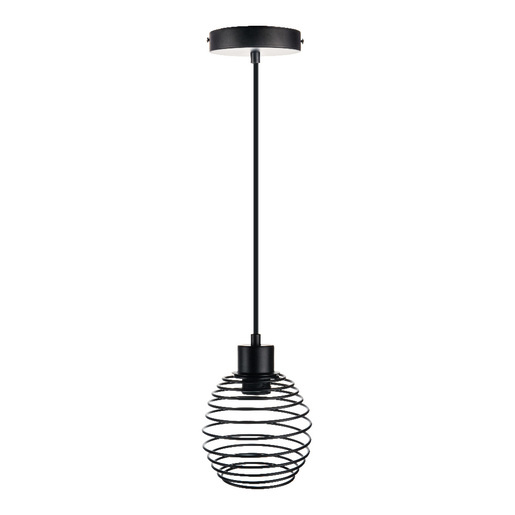 Tecnolite Lámpara Colgante de Metal Kital II, Interiores, hasta 60W, Base E27, Negro, para Casa/Iluminación Comercial - No Incluye Foco