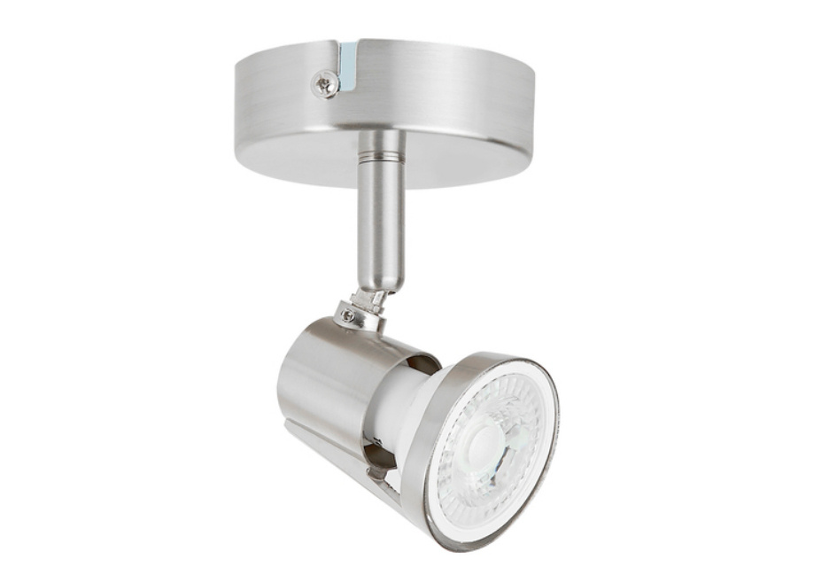 Tecnolite Lámpara Spot para Techo Dirigible Bruselas, Interiores, hasta 6W, Base GU10, Gris - No Incluye Foco