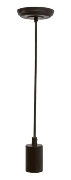 Tecnolite Lámpara Socket Colgante de Cerámica, Interiores, 8.5W, Base E27, Negro, para Casa/Iluminación Comercial - No Incluye Foco