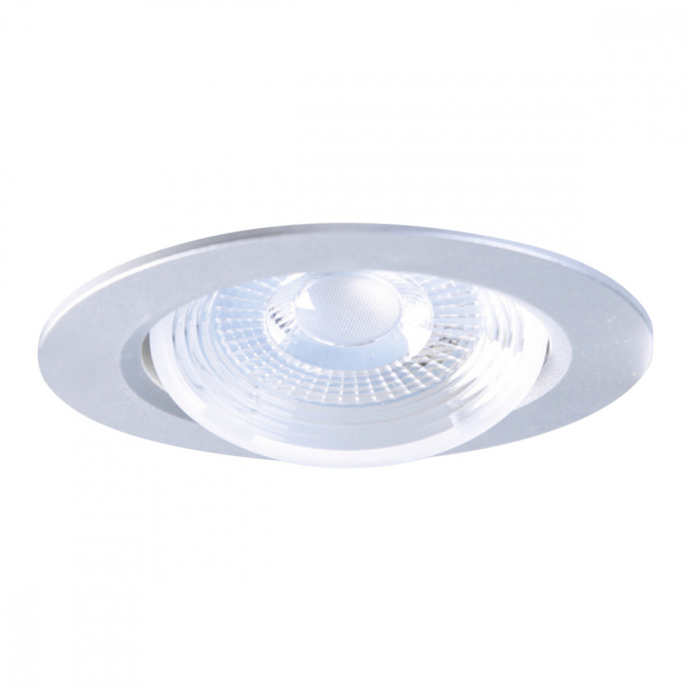 Tecnolite Lámpara LED para Techo Empotrable Regulus, Interiores, Luz Suave Cálida, 7W, 500 Lúmenes, Plata, para Casa