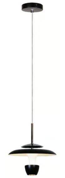 Tecnolite Lámpara LED Colgante Mahas I, Interiores, Luz Cálida Brillante, 8W, 480 Lúmenes, Negro, para Casa