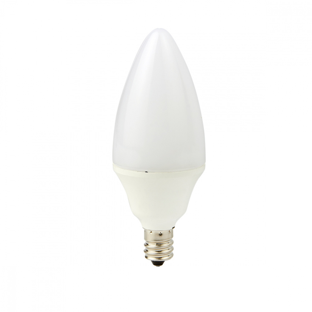 Tecnolite Foco Tipo Vela LED, Luz Suave Cálida, Base E27, 4W, 250 Lúmenes, Blanco
