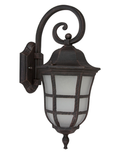 Tecnolite Lámpara Farol para Pared Ronda, Exteriores, máx. 26W, Base E27, Bronce, para Casa - No Incluye Foco