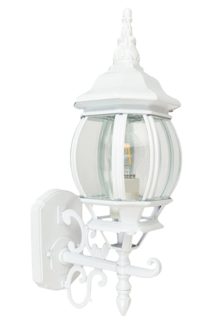 Tecnolite Lámpara Farol para Pared Siena, Exteriores, Base E27, máx. 26W, Blanco, para Casa - No Incluye Foco
