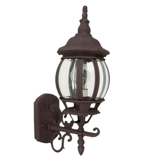 Tecnolite Lámpara Farol para Pared Siena, Exteriores, Base E27, máx. 26W, Café, para Casa - No Incluye Foco