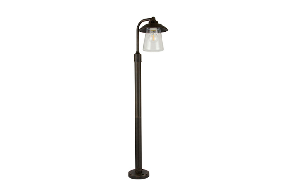 Tecnolite Lámpara de Farol para Piso Spica II, Exteriores, 8.5W, Base E27, Negro, para Iluminación Comercial/Casa - No Incluye Foco
