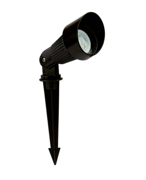 Tecnolite Reflector con Estaca Bilbao I, Base GU10, Negro - No Incluye Foco