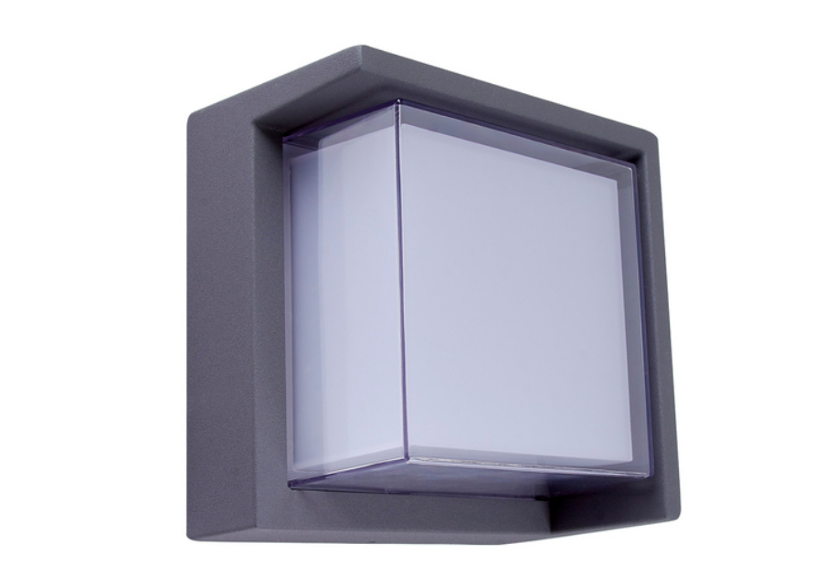 Tecnolite Lámpara LED para Pared Copeina, Exteriores, Luz Cálida, 15W, 900 Lúmenes, Gris, para Casa