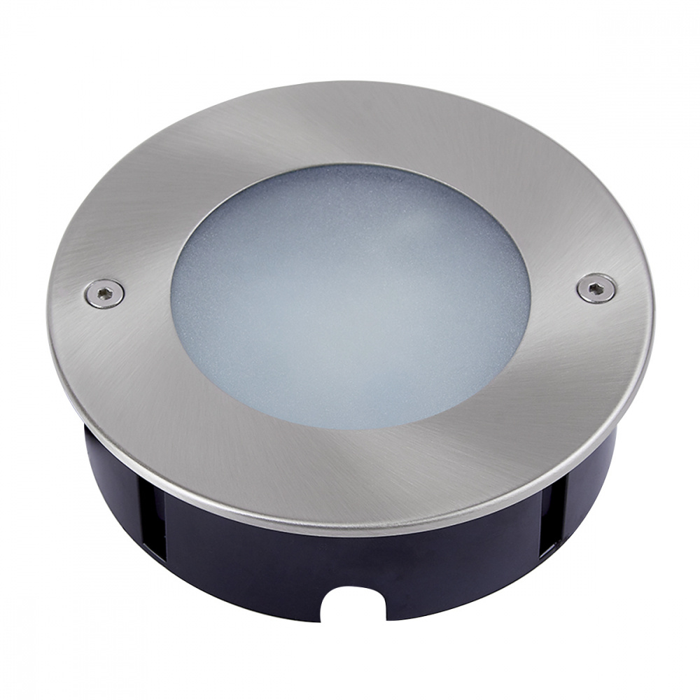 Tecnolite Lámpara LED para Piso Empotrable Ruta, Exteriores, Luz Cálida, 9W, 280 Lúmenes, Negro/Plata