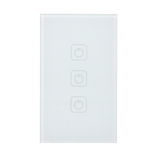 Tecnolite Interruptor de Luz Inteligente Creator III, 3 Botones, Wi-Fi, Blanco