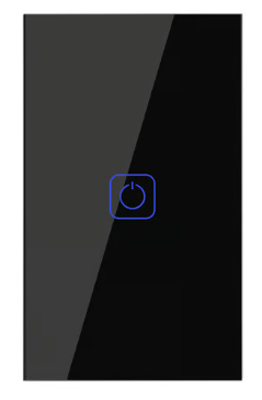 Tecnolite Interruptor de Luz Inteligente TSWIM1MVNTCWSN, 1 Botones, Wi-Fi, Negro