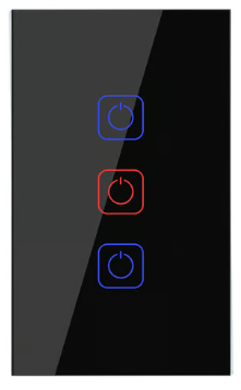 Tecnolite Interruptor de Luz Inteligente TSWIM3MVNTCW, 3 Botones, Wi-Fi, Negro