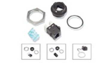 TE Connectivity Kit Jack con Tapa de Polvo, Tether, Eseal, Negro