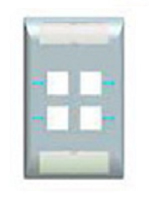 TE Connectivity Placa para Pared de 4 Puertos, Blanco