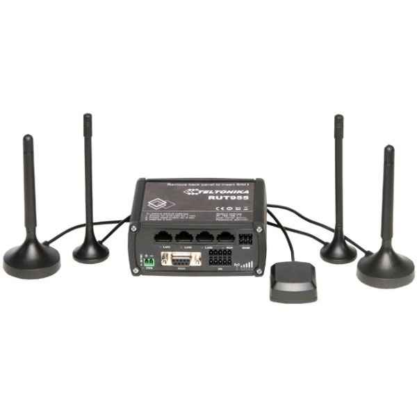 Router Teltonika Fast Ethernet RUT955, Inálambrico, 300 Mbit/s, 4x RJ-45, 5 Antenas
