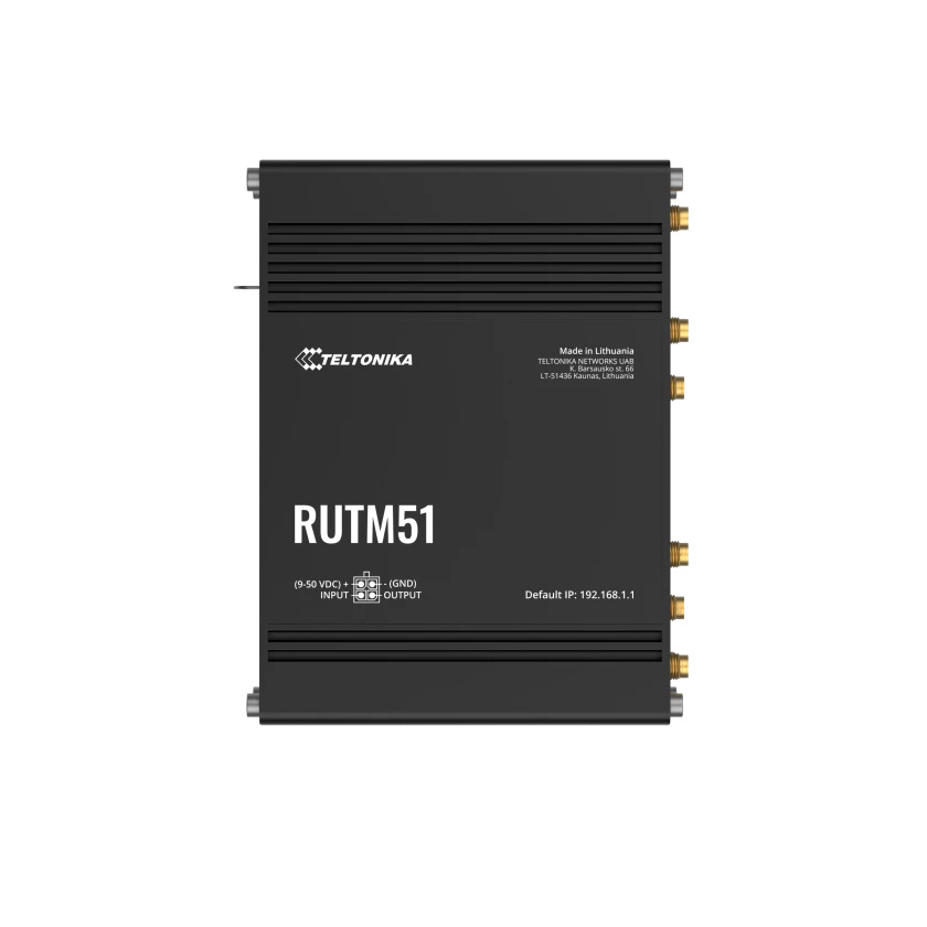 Teltonika Router RUTM51 MU-MIMO Firewall, Wi-Fi 5, 5 x RJ-45 867 Mbit/s WLAN, Alámbrico/Inalámbrico, Doble Banda 2.4/5 GHz, 6 Antenas Internas