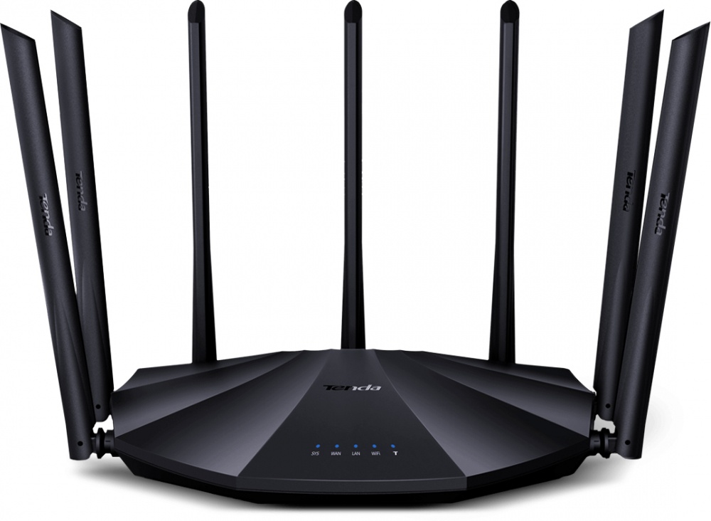 Router Tenda Gigabit Ethernet AC23 AC2100 Optimizado para Gaming, Inalámbrico, 2033 Mbit/s, 3x RJ-45, 2.4/5GHz, 7 Antenas de 6dBi