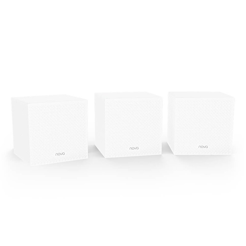 Router Tenda con Sistema de Red Wi-Fi en Malla Nova MW12, 1000Mbit/s, 2.4/5/5GHz, 4 Antenas Internas - 3 Piezas