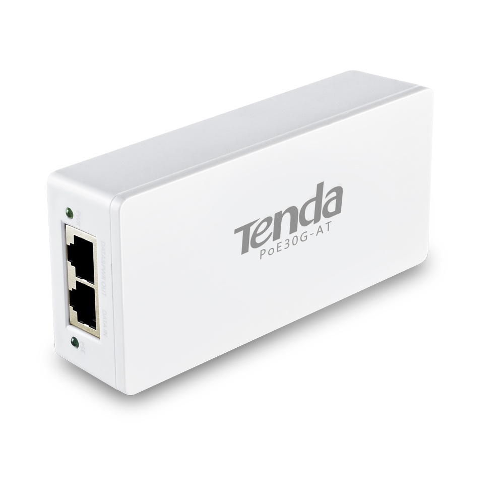 Tenda Inyector de PoE Gigabit POE30G-AT, 2x RJ-45, 30W