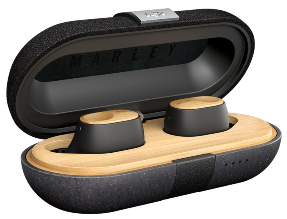 House of Marley Audífonos Intrauriculares con Micrófono Liberate Air, Inalámbrico, Bluetooth. Bamboo/Negro