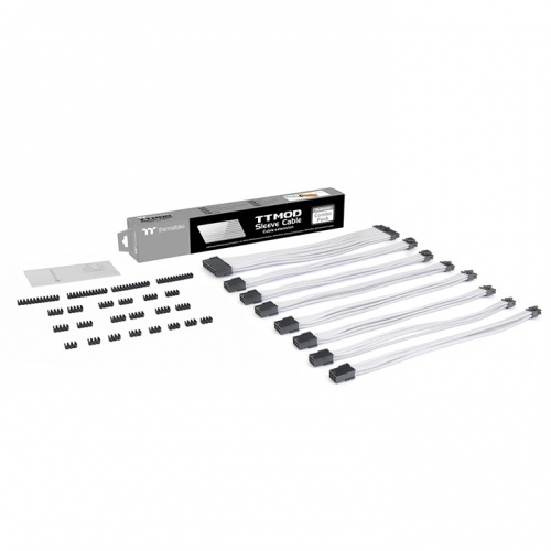 Thermaltake Cable de Poder PCI-E Macho - PCI-E Macho, 24 Pin/4+4EPS/8 Pin/6 Pin, 30cm, Blanco