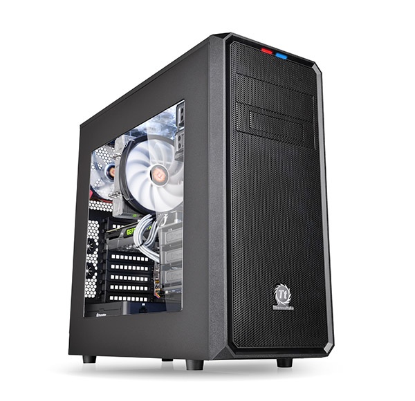 Gabinete Thermaltake Versa H35 con Ventana, Midi-Tower, ATX/micro-ATX/mini-iTX, USB 3.0, sin Fuente, Negro