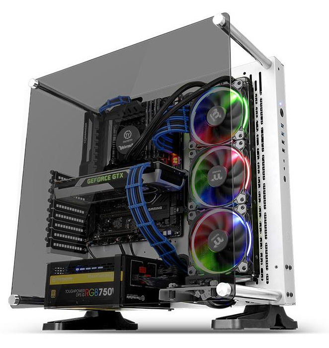 Gabinete Thermaltake Core P3 TG Snow, Midi-Tower, ATX/Micro-ATX/Mini-ITX, USB 2.0/3.0, sin Fuente, sin Ventiladores Instalados, Blanco