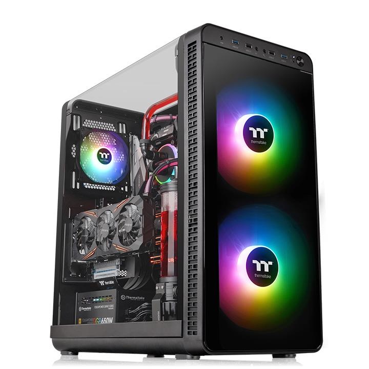 Gabinete Thermaltake View 37 ARGB Edition con Ventana RGB, Midi-Tower, EATX/Micro-ATX/Mini-ITX, USB 3.1, sin Fuente, Negro