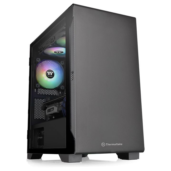 Gabinete Thermaltake S100 TG, Micro-Tower, Micro-ATX/Mini-ITX, USB 2.0/3.0, sin Fuente, 1 Ventilador Instalado, Negro