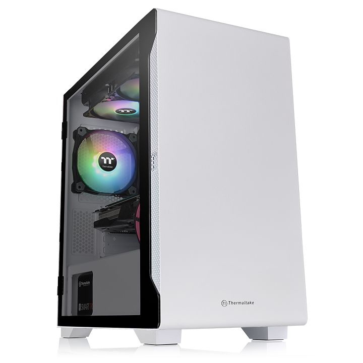 Gabinete Thermaltake S100 TG Snow, Micro-Tower, Micro-ATX/Mini-ITX, USB 2.0/3.0, sin Fuente, 1 Ventilador Instalado, Blanco