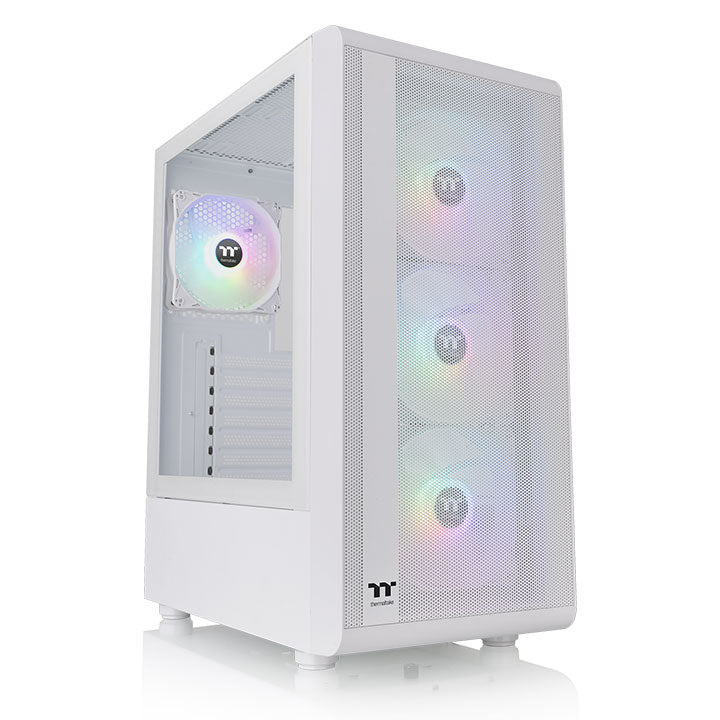 Gabinete Thermaltake S200 TG ARGB, Midi-Tower, ATX/Micro-ATX/Mini-ITX, USB 3.0, sin Fuente, 4 Ventiladores Instalados, Blanco
