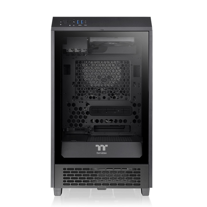 Gabinete Thermaltake The Tower 200 con Ventana, Mini-Tower, Mini-ITX, USB 3.2, sin Fuente, Negro