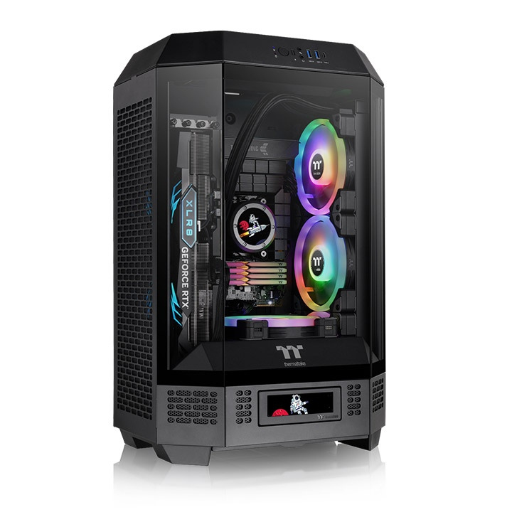 Gabinete Thermaltake The Tower 300, Micro-Tower, Micro-ATX/Mini-ITX, USB 3.0, sin Fuente, 2 Ventiladores Instalados, Negro