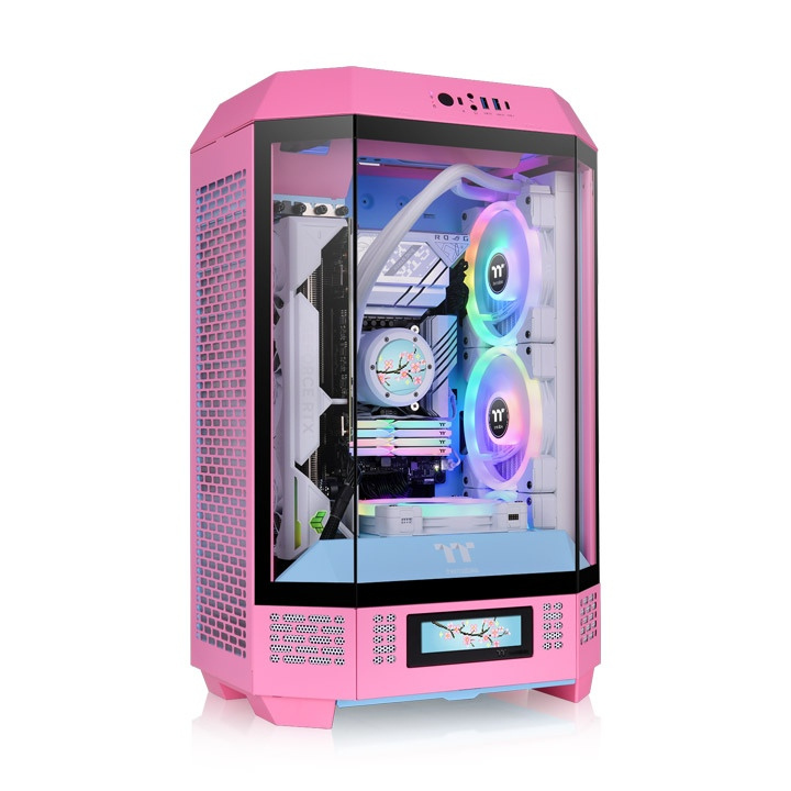 Gabinete Thermaltake The Tower 300, Micro-Tower, Micro-ATX/Mini-ITX, USB 3.0, sin Fuente, sin Ventiladores Instalados, Rosa