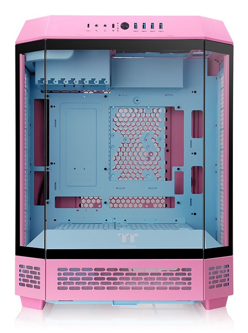 Gabinete Thermaltake The Tower 600, Midi-Tower, ATX/Micro-ATX/Mini-ITX, USB 3.0, sin Fuente, 2 Ventiladores Instalados, Rosa