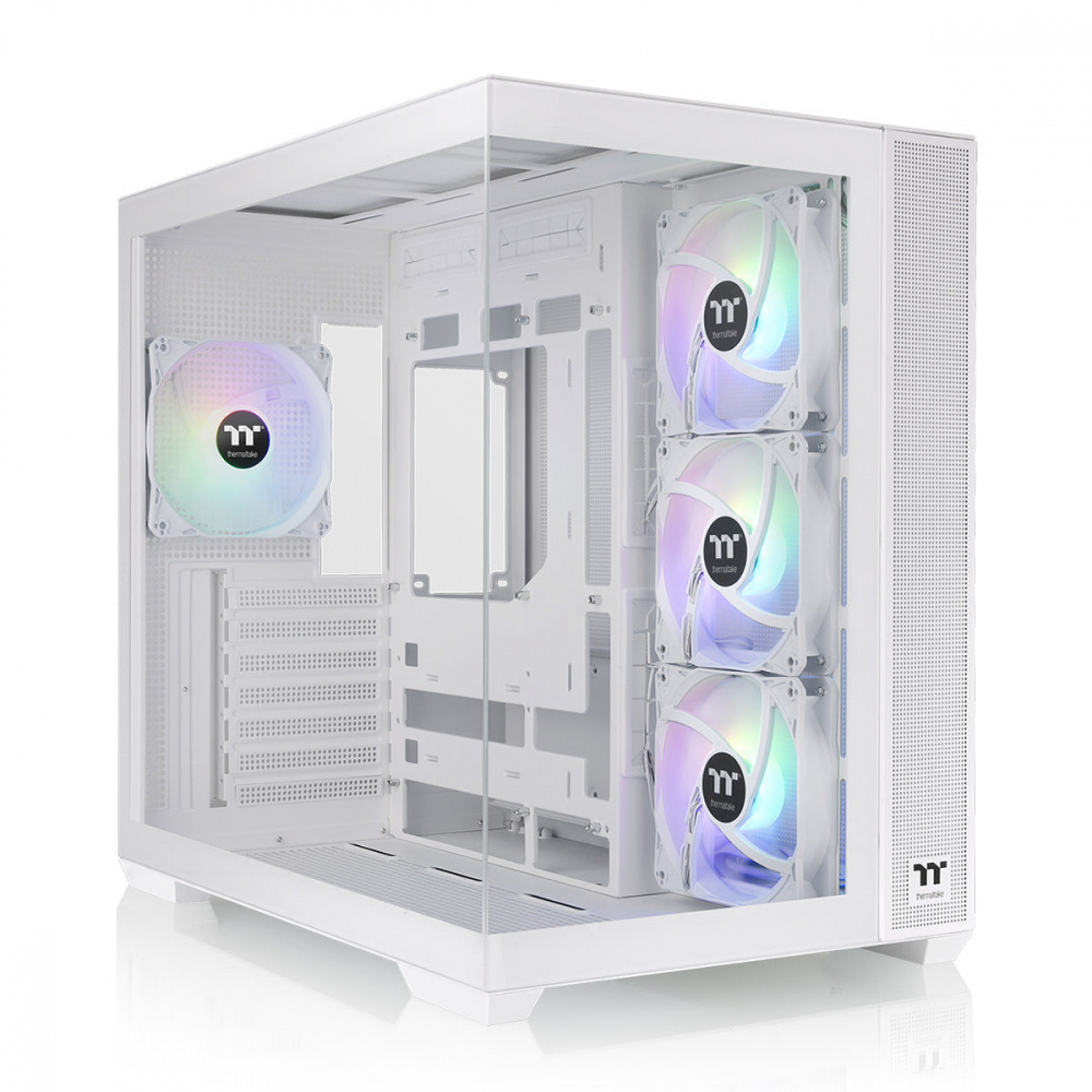 Gabinete Thermaltake View 380 TG ARGB, Midi-Tower, ATX/Micro-ATX/Mini-ITX, USB 3.0, sin Fuente, 4 Ventiladores Instalados, Blanco